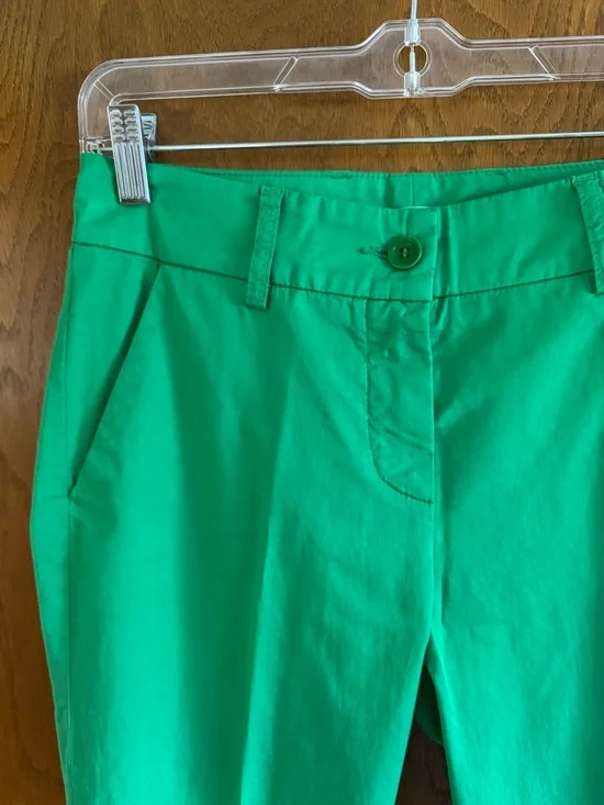 RAFFAELLO ROSSI Women’s Dora Cropped Green Trousers Size 6 US (34 DE) - Picture 4 of 11